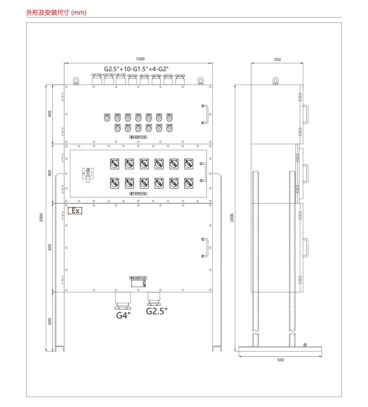 Explosion proof Distribution Box BXM(D/X) Customizable for both lighting and power circuits; tailored based on client requirements